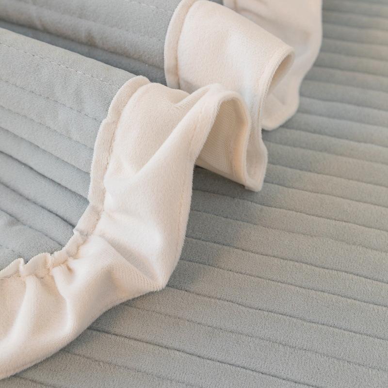 Foreign Trade Matte Fleece Fabric Sofa Cushion Universal In All Seasons Korean Small Fresh Style Non-Slip Simple Solid Color Fungus Edge