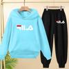 Children's Pullover Pink Coat Hoodie Sweatshirt Top + Pants Boys Girls Toddler 3-12Yrs Clothes Casual Sports Jogging Fashion Set