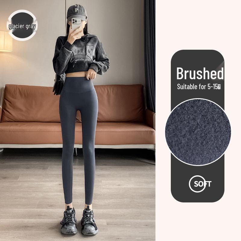 Women's Fleece-Lined Shark Pants: 2024 Thickened Black Gold Warm Yoga Leggings for Autumn/Winter