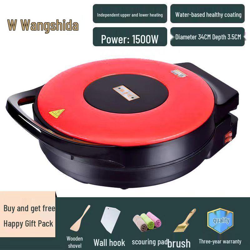 Commercial Double-Sided Electric Griddle for Pancakes and Crepes, Large Diameter, High Power
