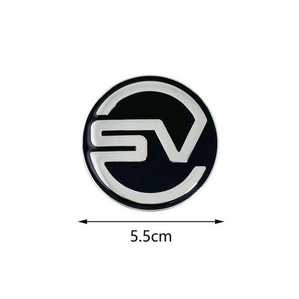 Car Accessories 3D Metal SV Logo Car Body Emblem Badge Sticker For Land Rover Range Rover Evoque Defender 2 Discovery Decor