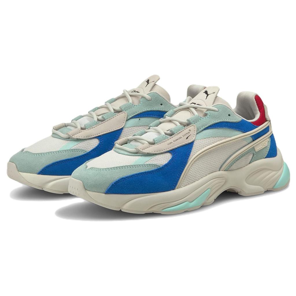 Puma Rs-Connect Buck Fabric Leather Sport Multicolor Low-Top Lifestyle Shoes Unisex Shoes Gray Blue Red 382710-02