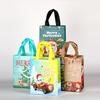 Non-Woven Tote Bag Non-Woven Snowman Gift Holder Cartoon Santa Bag Printed Christmas Packaging Bag For Christmas Eve Family
