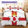 Biancheria da letto con motivo Ulster, Set piumone Copripiumone Federa Regalo di compleanno per la casa (1 * copripiumino + 2 * federa, senza nucleo)