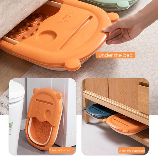 Folding Foot Bath Basin Space-saving Foot Relaxation Tub Massage Foot
