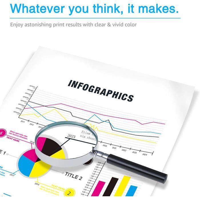 Cartouches d'encre - 1001 PILES BATTERIES - PG-545XL CL-546XL - Compatible Canon - 2 Cartouches - Multicolore