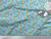 Soimoi Japan Crepe Satin Fabric Swirl,Leaves & Rose Floral Printed Fabric 1 Metre 42 Inch