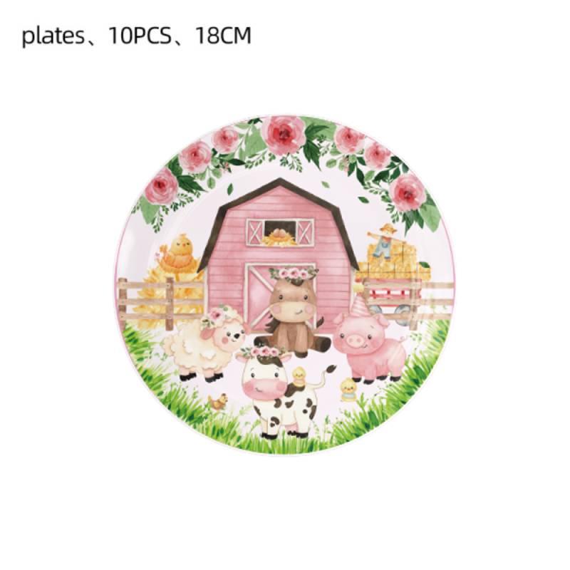 New Farm Themed Pet Birthday Party Decorations Plastic And Paper Supplies
