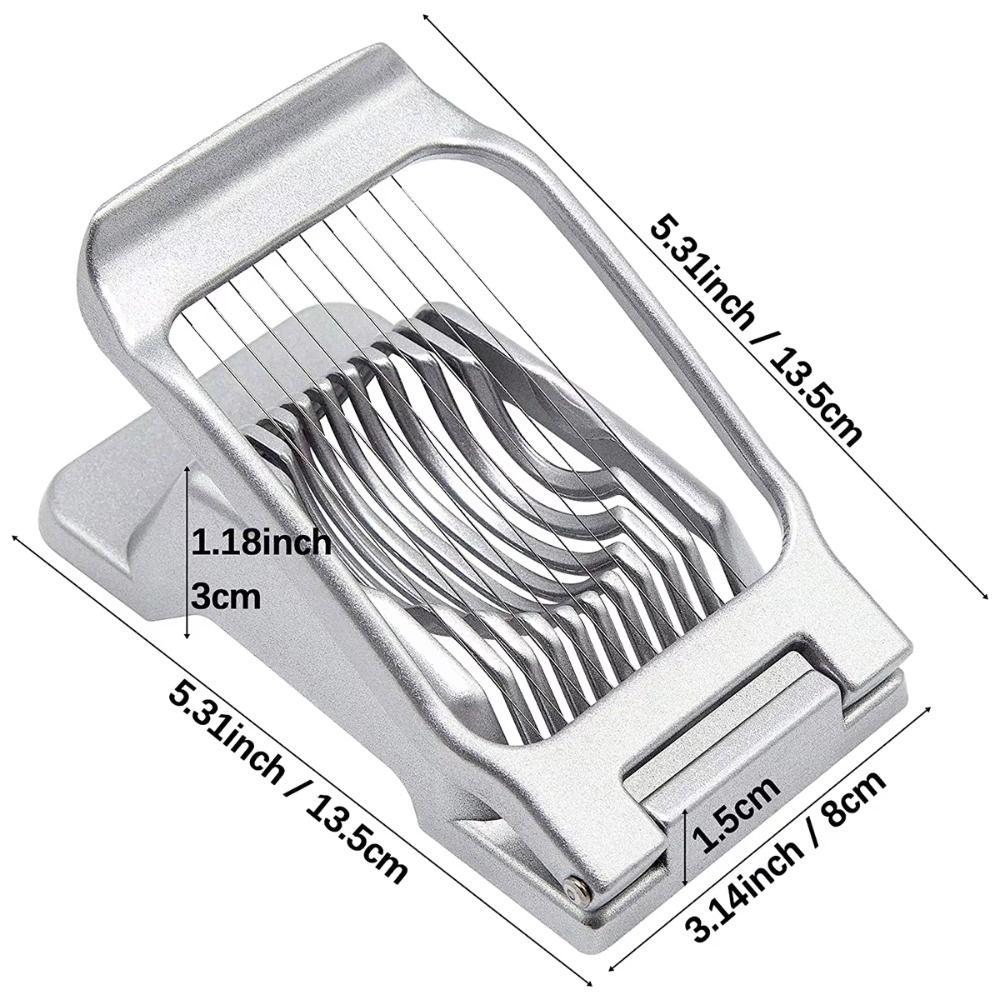 Heavy Duty Strawberry Slicer with Stainless Steel Wire Egg Cutter Convenient Egg Slicer  Tomato