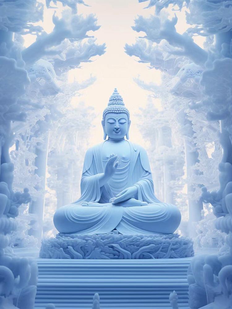 Farget Buddha-statue gjør-det-selv diamantmaleri broderi hel firkantet/rund diamant 5d korsbroderi mosaikk buddhistisk unnfangelse