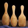 Bamboo Air Cushion Brush Men Women Scalp Massage Hair Comb Anti-static Portable Fluffy Hair Styling Detangling Paddle