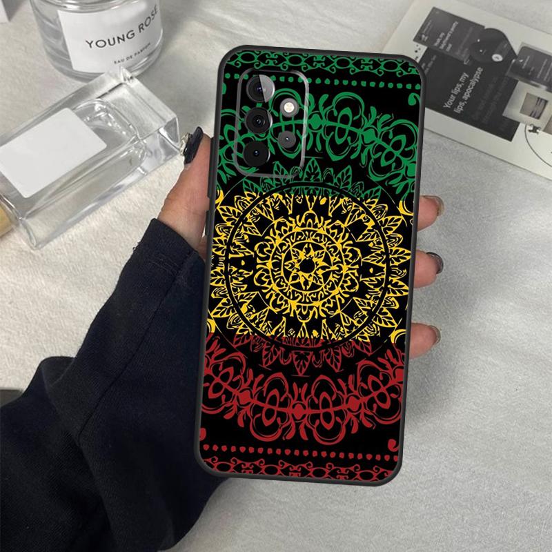 Étui Bandana Paisley Noir Pour Samsung Galaxy A13 A23 A33 A53 A17 A06 A16 A56 A36 A54 A34 A14 A52 A32 A15 A35 A55