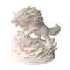 Yangyizhi 3D Printed Wolf Statue, Howling Figurine, Wild On Rock Sculpture, Collectible Animal Ornament for Home Office Desk