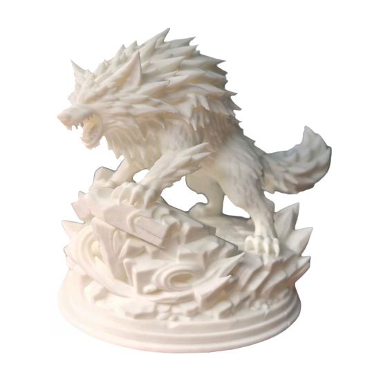 3D Printed Wolf Statue Figurine Wild Howling Wolf Wolf