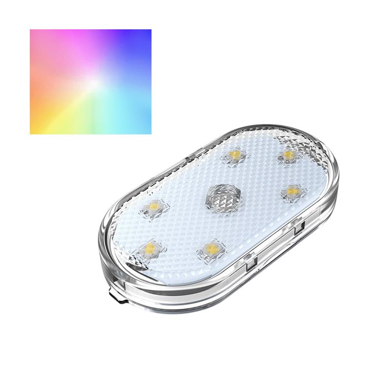 Automotive Atmosphere Lighting Foot Atmosphere Wiring Free Led Wireless Magnetic Suction Lighting