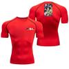 Graphic Compression Shirts Men Gym Workout Running Tshirt Summer Athletic Quick Dry Tees Tops Short Sleeve Rash Guard Tee for