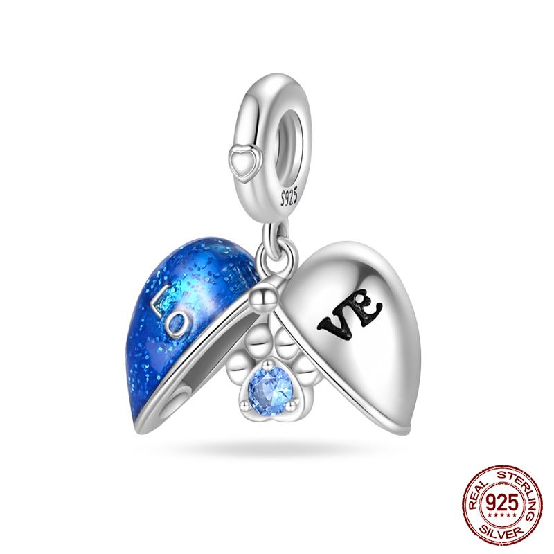 New Copper Heart Shaped Cat Claw Butterfly Four Leaf Clover Charms Beads Fit Qikaola Original Bracelets Diy Jewelry