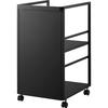 Concealed Wagon Slim Black W33.8xD42.1xH59.8cm (with Casters) Tower 2-Tier Kitchen Wagon Storage Wagon 8469
