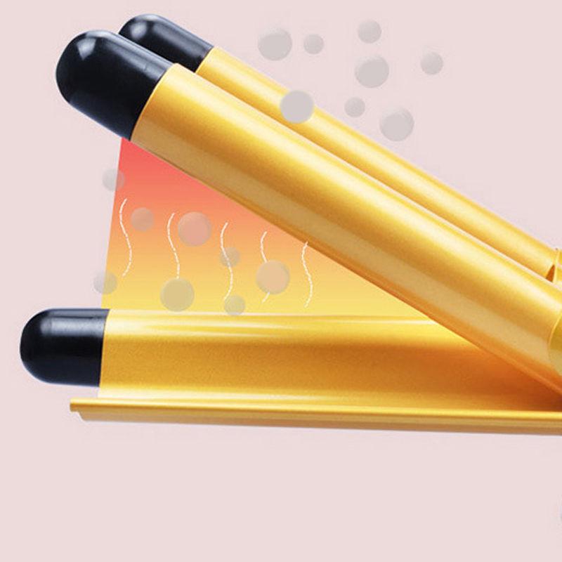 Hair Curler Triple Barrel EU Plug Digital Curling Iron Perm Splint Big Wave