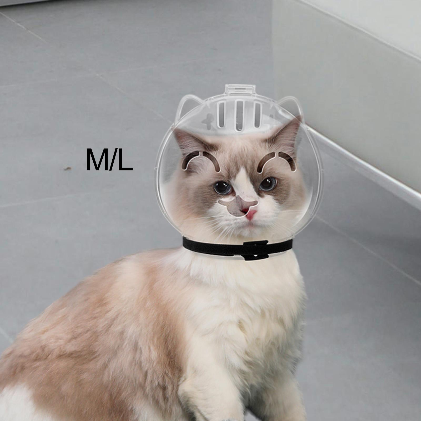 

Breathable Cat Muzzle Adjustable Hood Pet Grooming Mask Anti Bite Protector for Nail Trimming Bath M