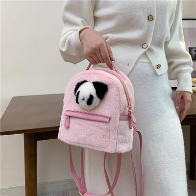 Japanese Ins Cartoon Student Plush Bag Cute Girl Heart Panda Backpack Cross-border Fluffy Rabbit Schoolbag