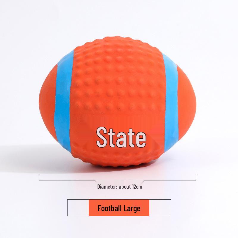 Jucărie Latex pentru Animale de Companie: Minge de Rugby, Fotbal, Volei cu Sunete, Umplută cu Bumbac, pentru Câini