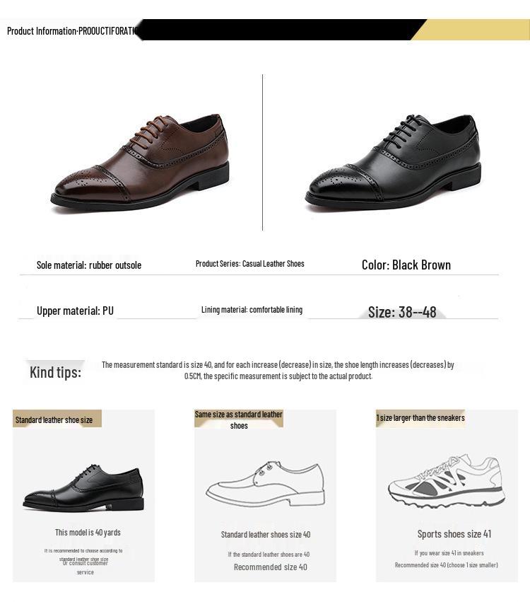 Men's Pointed Toe British Style Leather Loafers - Casual, Office, Teacher, Wedding Shoes