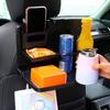 Car Backseat Multifunctional Organizer Folding Table Food Tray Drink Holder ABS
