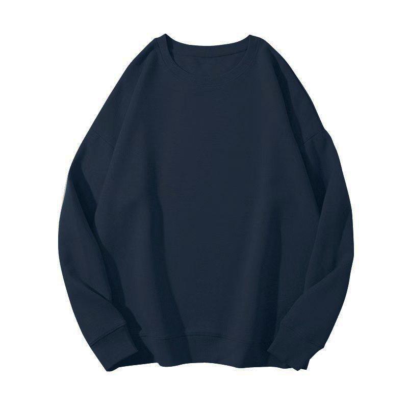 2024 Autumn/Winter Women's Casual Loose Solid Color Round Neck Hoodie