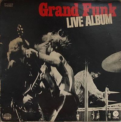Disque Vinyle LP GRAND FUNK RAILROAD Album Live CP9485B CAPITOL 1973 Japon Obi Rock Occasion
