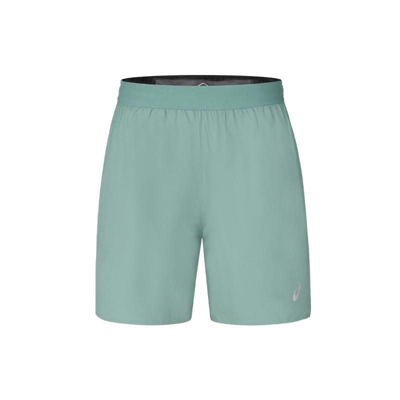 

Asics Мужские легкие быстросохнущие дышащие удобные спортивные шорты средней посадки Мужские шорты Серо-зеленый 2011C614-301 L