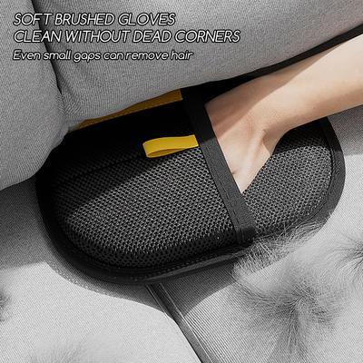 2 In 1 Sided Grooming Gloves for Pets Quick Pet Hair Remover Mitt Static Removal Gloves for Clothes Sofa Couch