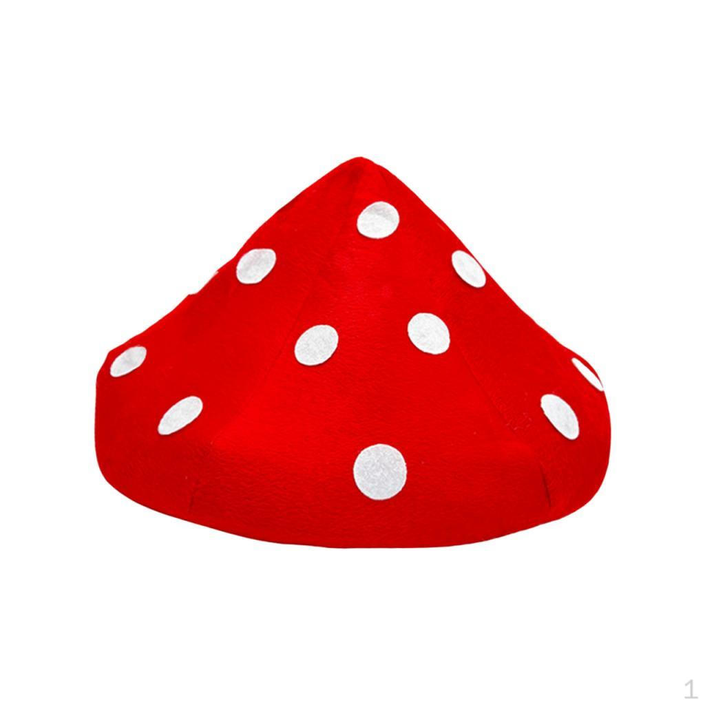 Cartoon Spotted Mushroom Hat Comfortable for Halloween Elegant Costume Cap