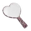 Rhinestone Handheld Mirror Portable Cute Sparkling Handheld Bling Heart Mirror for Weddings
