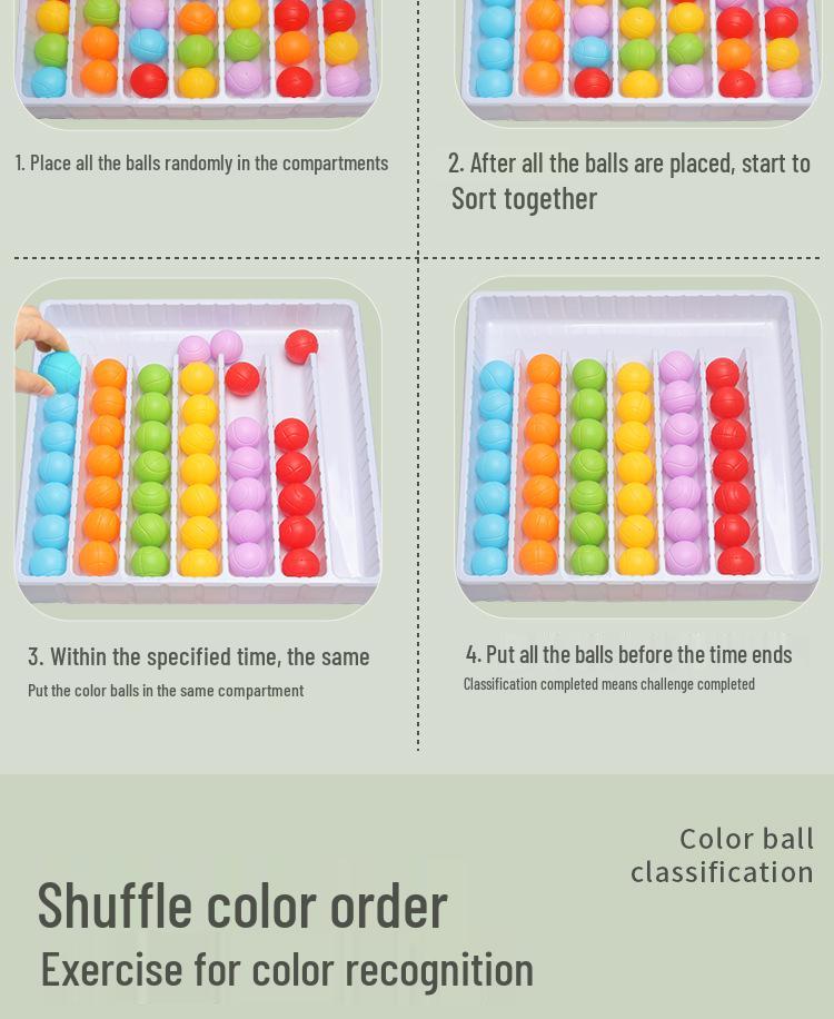 Kids' Color Recognition Bead Game - Interactive Sorting & Matching Toy for Early Education
