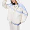 Li Ning Sports Lifestyle Series Color Block Zipper Hooded Long Sleeve Windbreaker Women Outerwear Off-White AFDU036-1