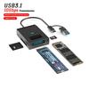 M.2 NVMe NGFF SSD Enclosure 10Gbps Type C USB 3.1 to SSD External Storage Box Adapter Support SD TF Card Reader Direct insertion