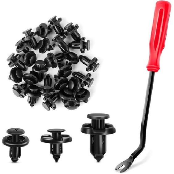 100PCS 7mm 8mm 10mm Compatible Push Type Retainer Fasteners Rivets Clips OEM