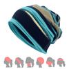 Unisex Stripe Print Scarf  Cap Casaul Outdoor Convertible Windproof Hats 