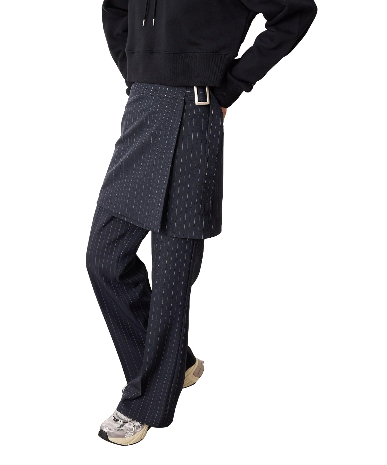 

Nergy Pants Skirt Mini Skirt Layered Consub & Set 2-Way Pants, Women s, (41)