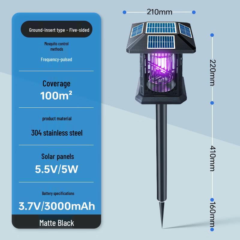 YouSijia Solar Outdoor Mosquito & Fly Killer Lamp