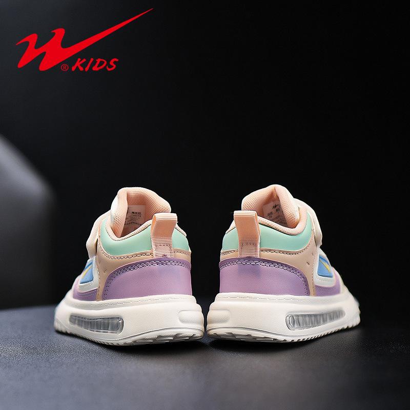 Boys and Girls Velcro Air Cushion Little White Shoes Autumn Children Board Shoes White Breathable Casual Sports Shoes