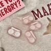 Women Transparent Contact Lense Case Cute Clear Solid Color Contacts Lens Container Case Girls Small Portable Contact Lenses Box