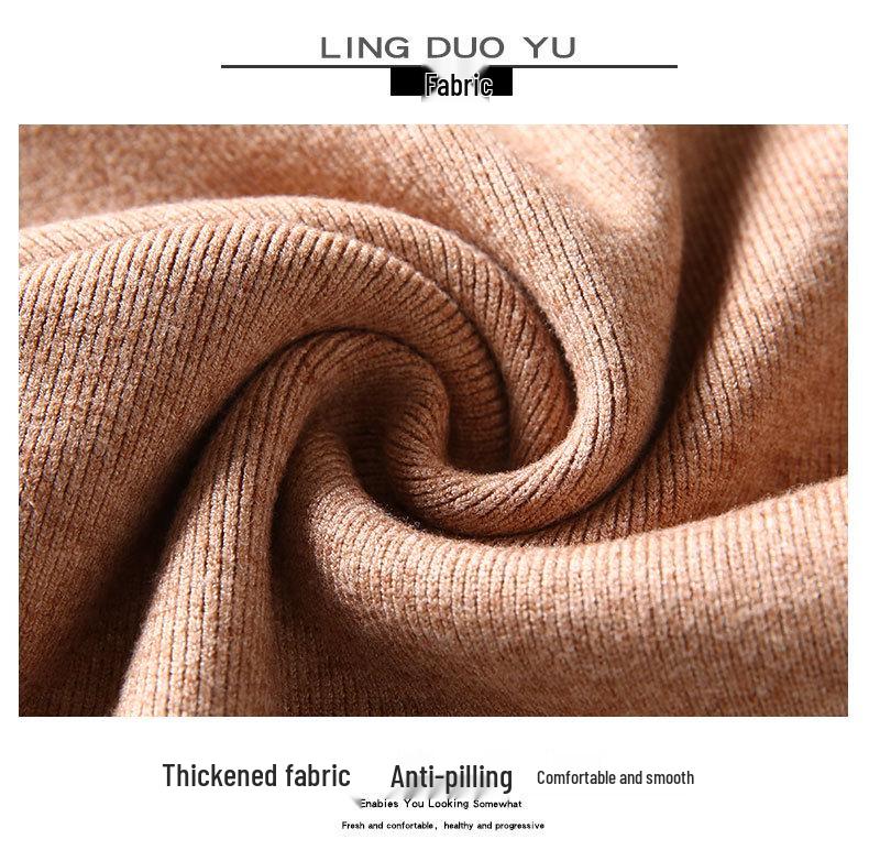 Women's Autumn-Winter High-Waisted Knit Wide-Leg Wool Pants