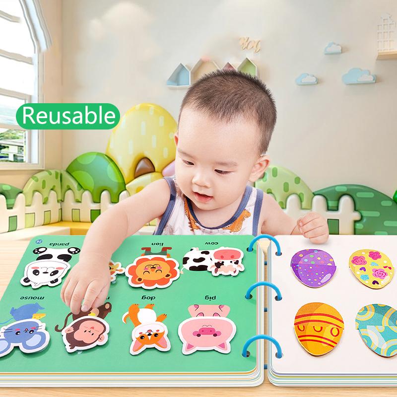Toys Educational Baby First Enlightenment Book Montessori Quite Book Early Learning Sticker Busy Book Matching Games for Kids
