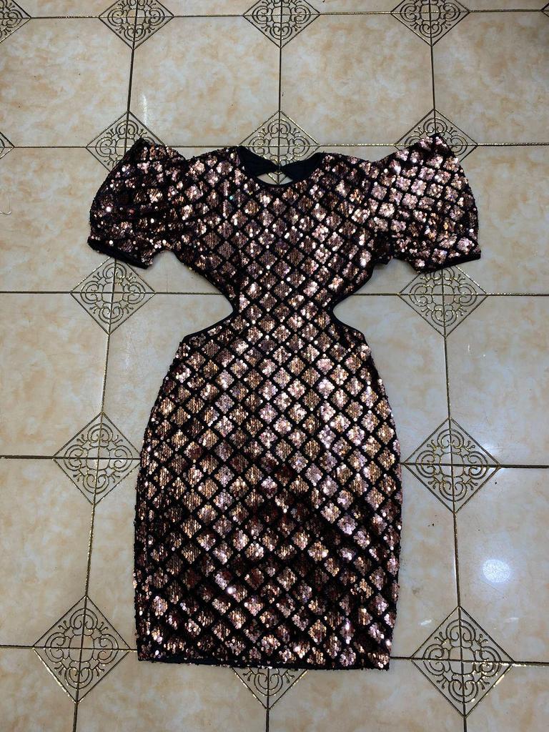 Rochie de seară europeană-americană la modă cu paiete, cu gât pătrat, fără spate, bodycon