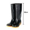 Men's high tube rain shoes water shoes fashion beef tendon sole rain boots rubber shoes non-slip thickened labor protection water boots men's fashion