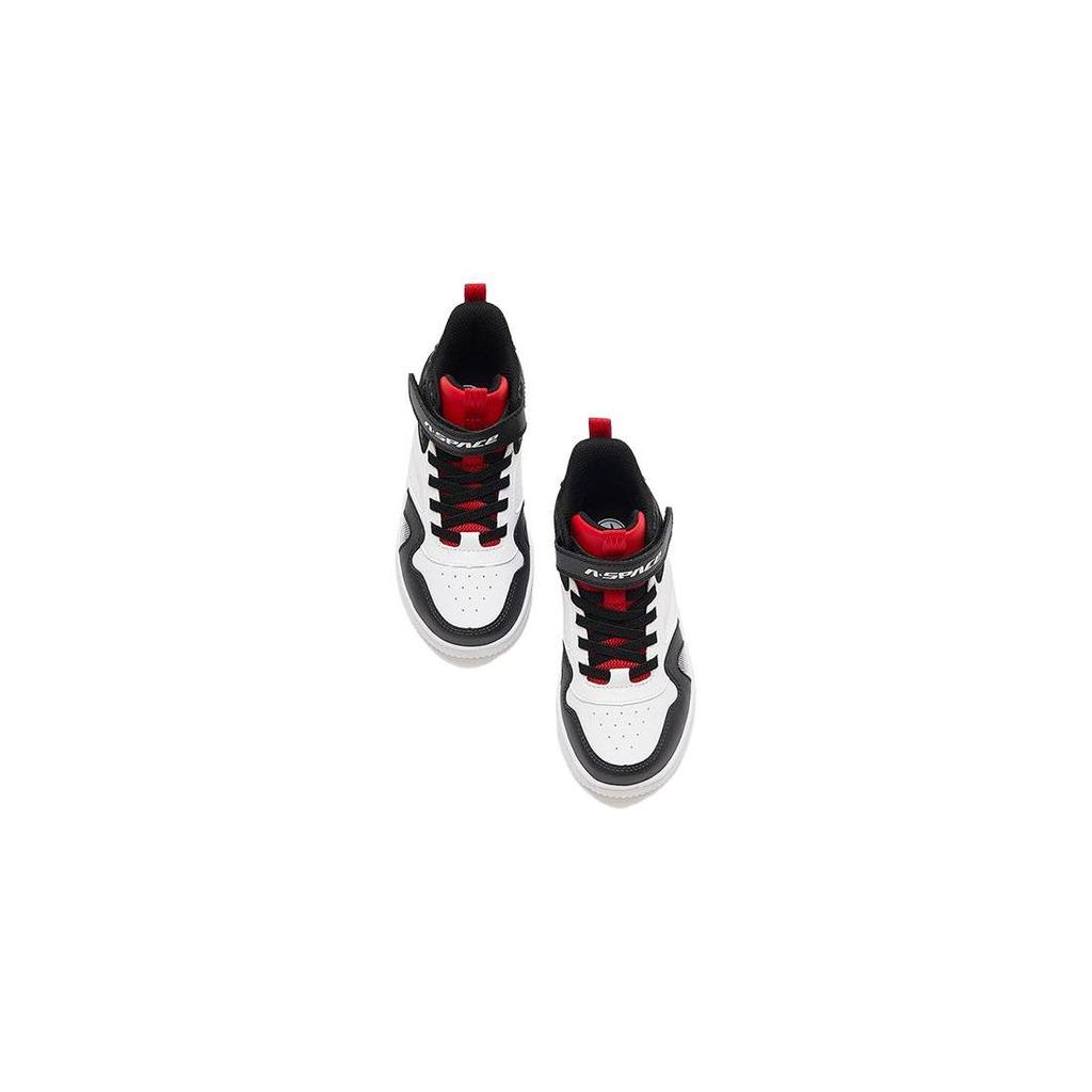 Anta Comfortable Versatile Non-Slip Mid-Top Kids Skate Shoes Kids Sneakers Black White Red A312339982-3