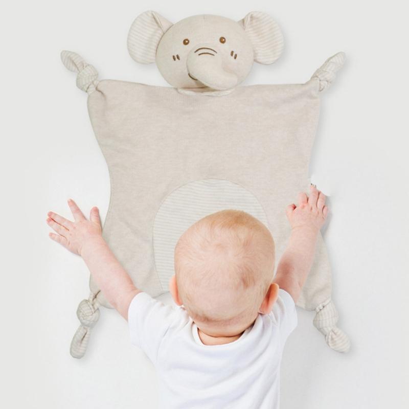 Uroczy Kreskówkowy Kocyk Pocieszenie dla Niemowląt Wzór Przytulnego Zwierzątka Ręcznik Pocieszający Zabawka z Bawełny PP do Pielęgnacji Wrażliwej Skóry