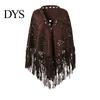 Classic Women Shawl Warm Fabric Solid Color Versatile Hollow Skin-friendly Tassels Hem Winter Scarf Comfortable Wrap Accessory